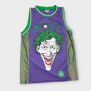 DC Comics Originals The Joker Purple & Green Jersey Tank Top Size Small RARE!